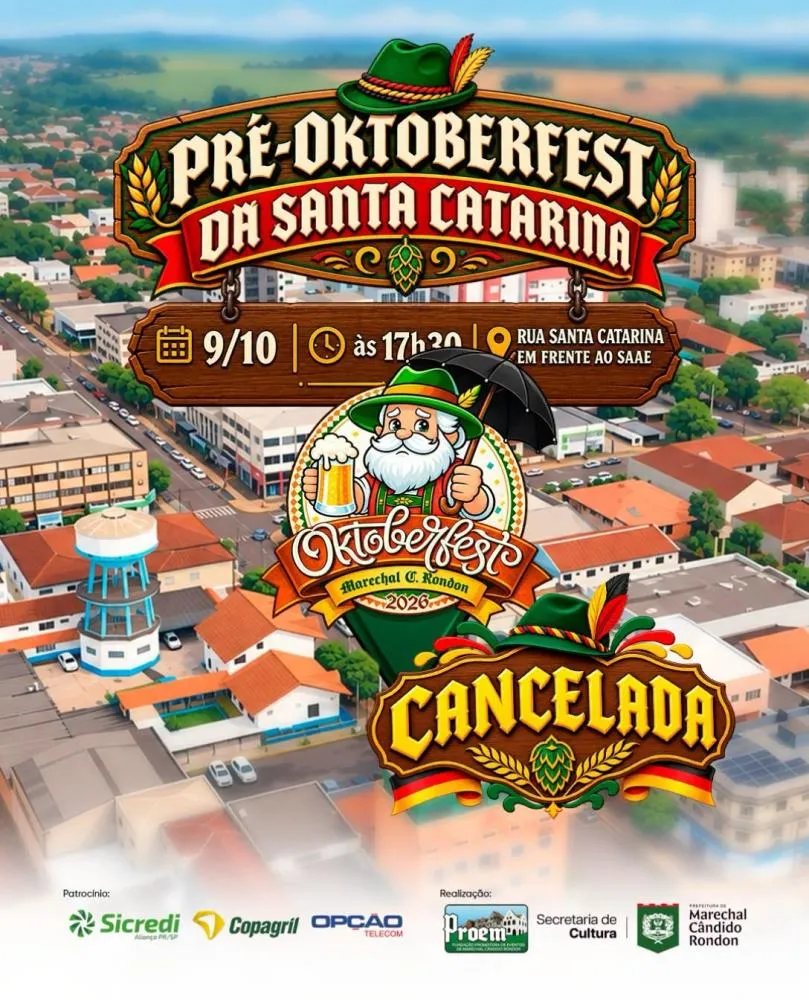 Devido à chuva, Pré-Oktoberfest da Santa Catarina é cancelada nesta sexta-feira
