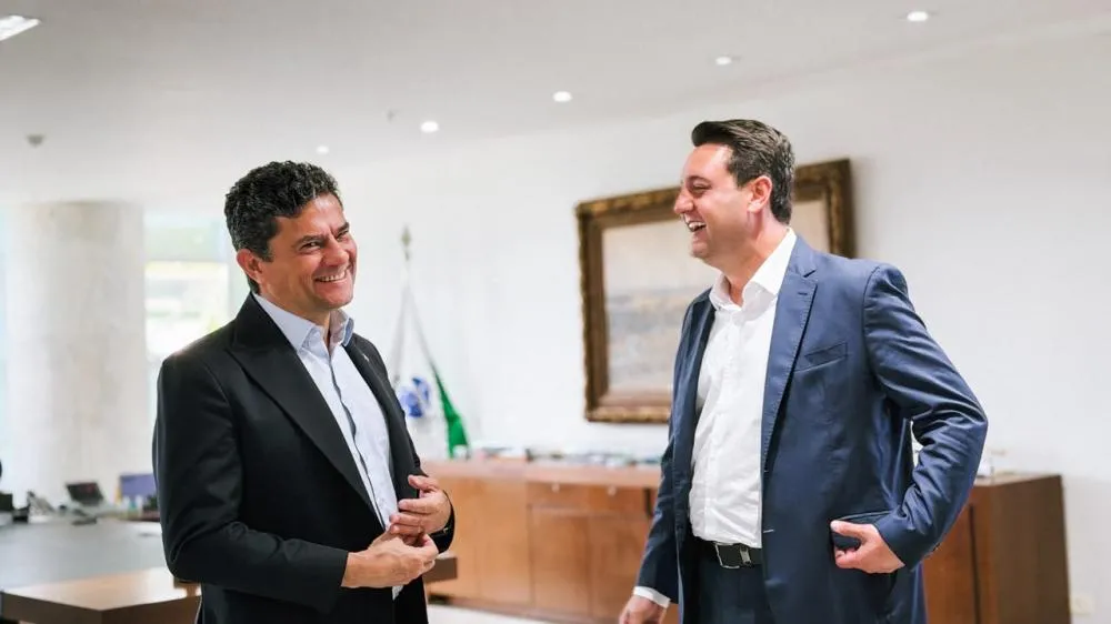 Moro e Ratinho Junior se reúnem no Palácio Iguaçu para alinhar transição de governo